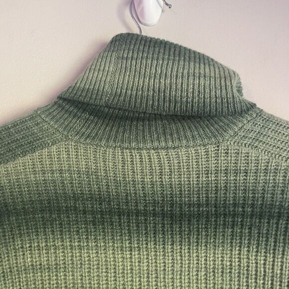 Autumn Cashmere & Wool Turtleneck Sweater ltalian Yarn Green Womens XS MSRP $420 - Picture 7 of 9